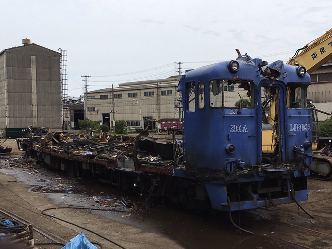 【JR九】キハ66-13解体完了を小倉総合車両センター付近で撮影した写真