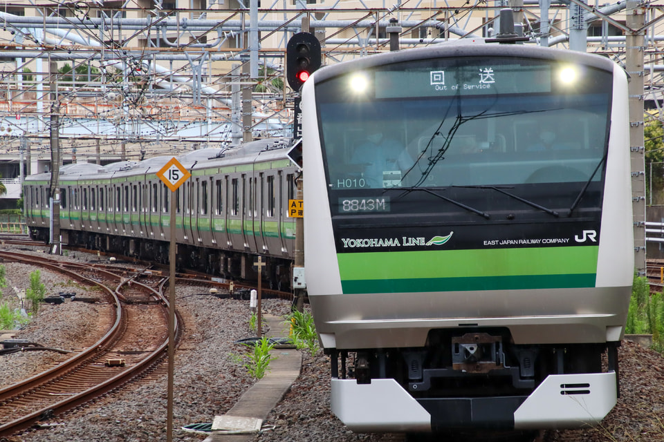 【JR東】E233系H010編成東京総合車両センター出場回送の拡大写真
