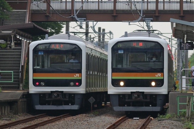 【JR東】209系ハエ71/72編成が同時に運用入りを東飯能～金子間で撮影した写真