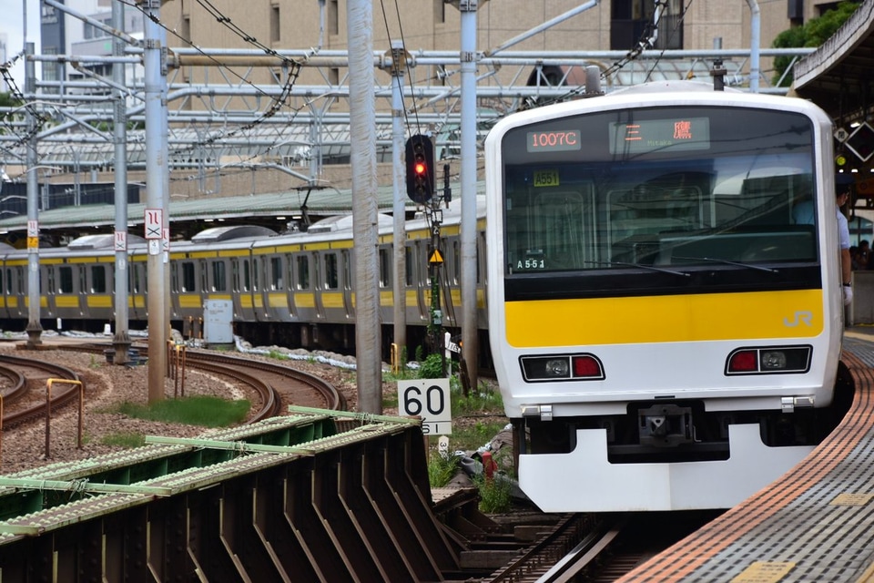 【JR東】飯田橋駅ホーム切り替えの拡大写真