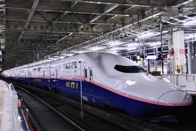 【JR東】E4系P12編成 新幹線総合車両センター入場回送を仙台駅で撮影した写真
