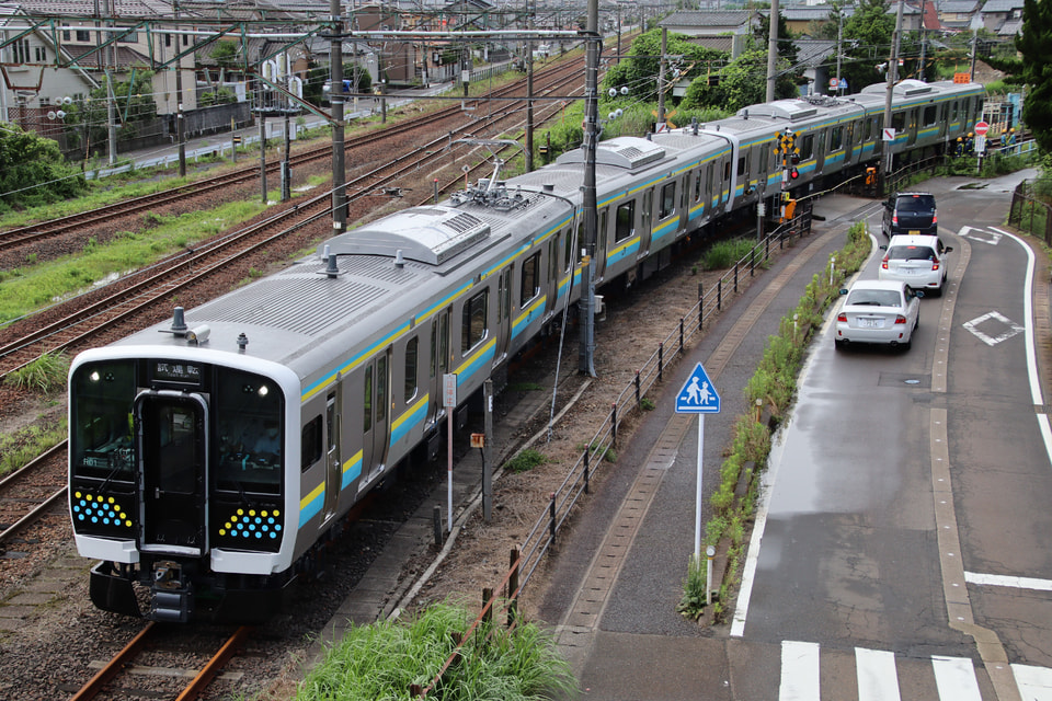 【JR東】房総・鹿島地区向け新型車両E131系R01＋R02編成出場試運転の拡大写真