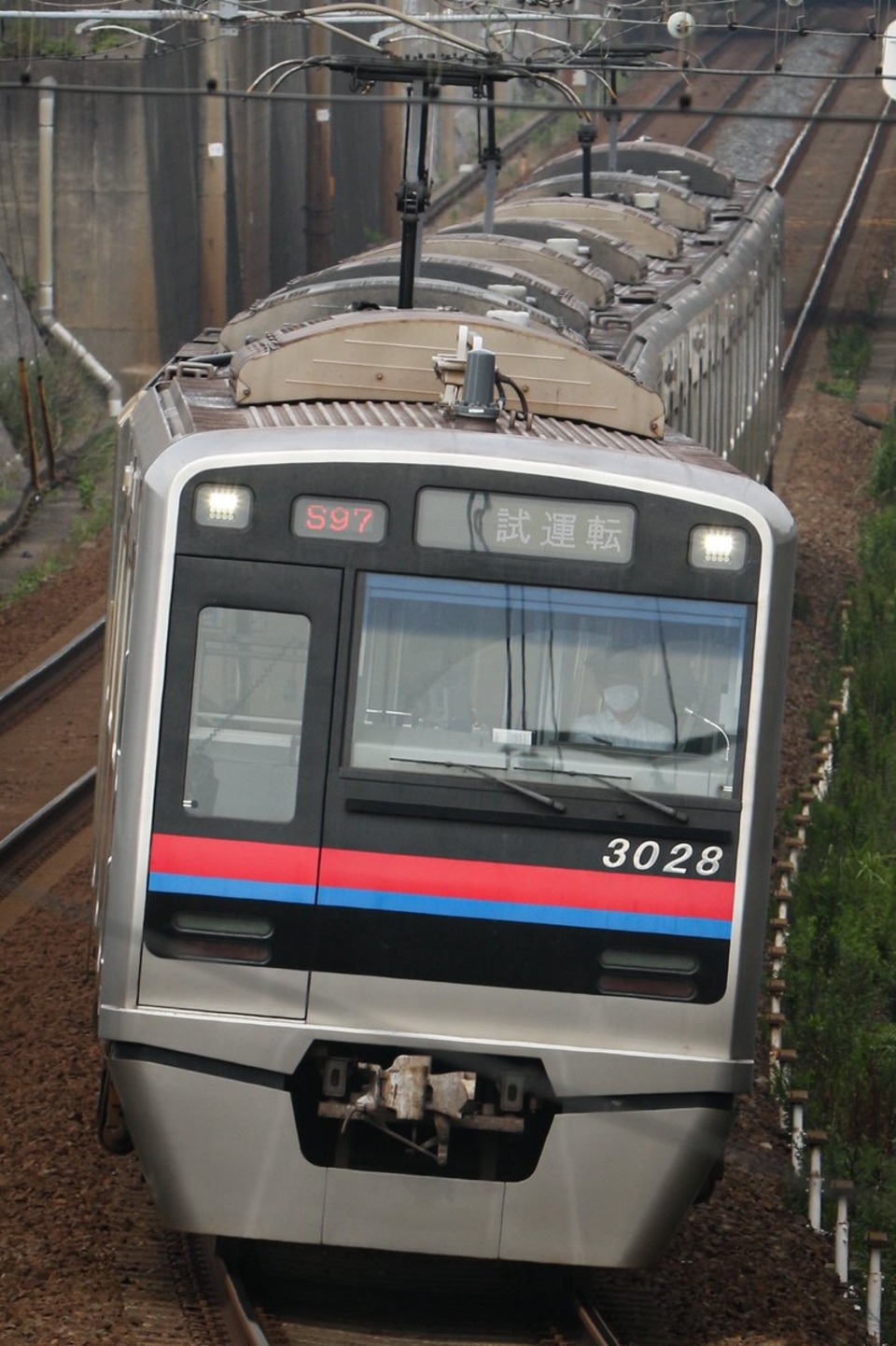 【京成】3000形3028編成列車無線試験に伴う試運転の拡大写真