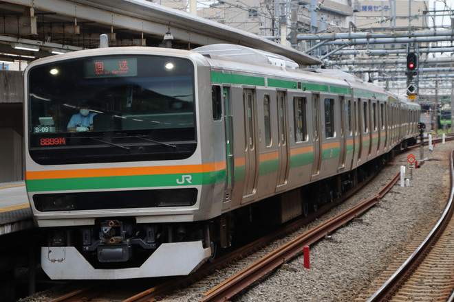 【JR東】E231系S-09編成東京総合車両センター出場回送を大崎駅で撮影した写真