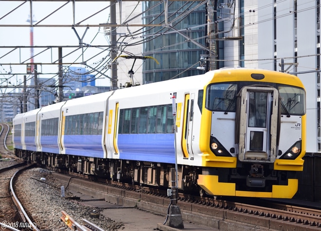 【JR東】E257系NB-12編成使用のY159記念列車を桜木町駅で撮影した写真