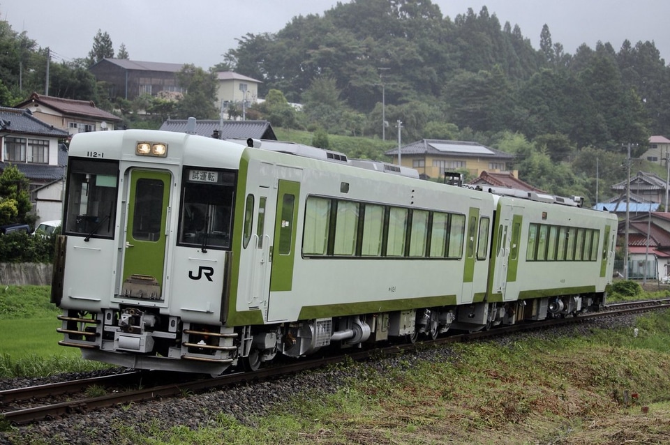 【JR東】キハ112-1とキハ110-129が磐越東線で出場試運転の拡大写真