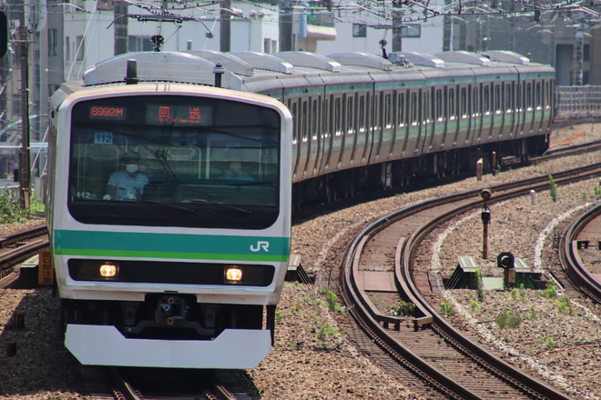 【JR東】E231系マト112編成東京総合車両センター出場回送を恵比寿～渋谷間で撮影した写真