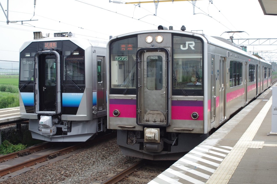 【JR東】GV-E400系津軽線で試運転の拡大写真