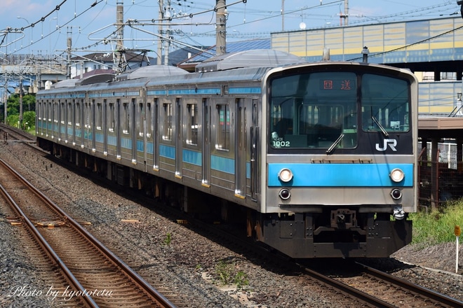 【JR西】205系NE406編成吹田総合車両所入場回送を大和小泉駅で撮影した写真