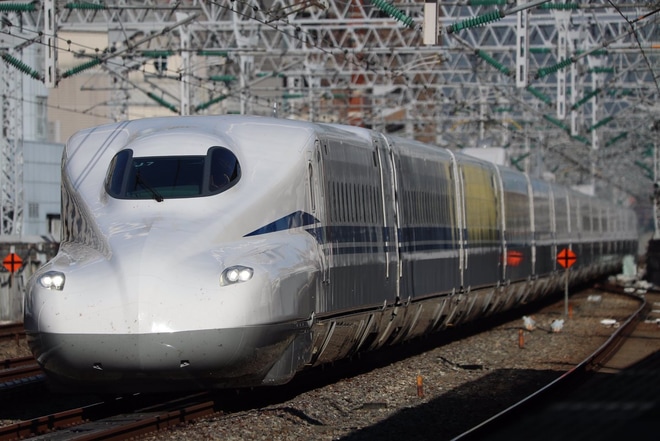 【JR海】N700S J7編成山陽新幹線の岡山まで試運転を西明石駅で撮影した写真
