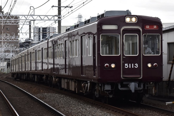 【阪急】5100系5118F廃車回送を不明で撮影した写真