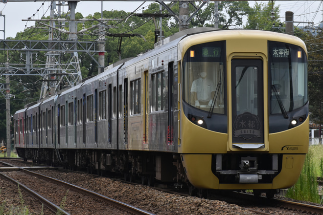 【西鉄】柳川観光列車「水都」が太宰府へを都府楼前～二日市間で撮影した写真