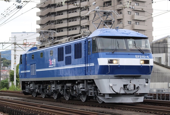【JR貨】EF210-4広島車両所出場試運転(新塗装化)を向洋〜天神川間で撮影した写真
