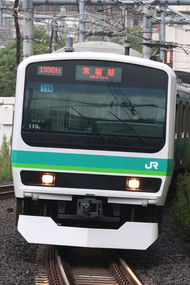 【JR東】E231系マト119編成ドアエンジン全車両更新し運用復帰を日暮里駅で撮影した写真