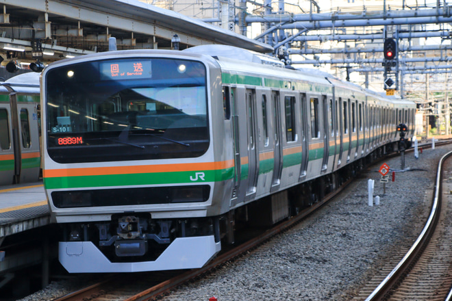 【JR東】E231系S-10編成東京総合車両センター出場回送を大崎駅で撮影した写真