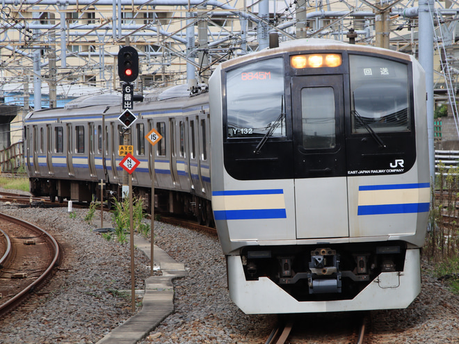 【JR東】E217系クラY-132編成東京総合車両センター出場回送を大船駅で撮影した写真