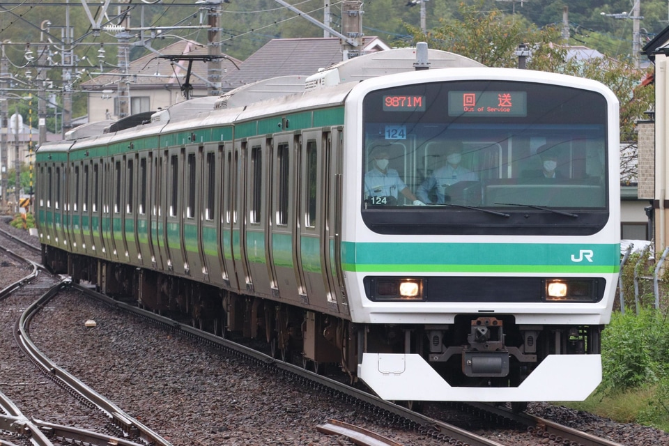 【JR東】E231系マト124編成 成田線乗務員訓練の拡大写真