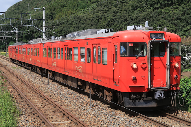 【しな鉄】115系S11編成 コカ・コーラ ラッピングでの運行終了を千曲駅で撮影した写真