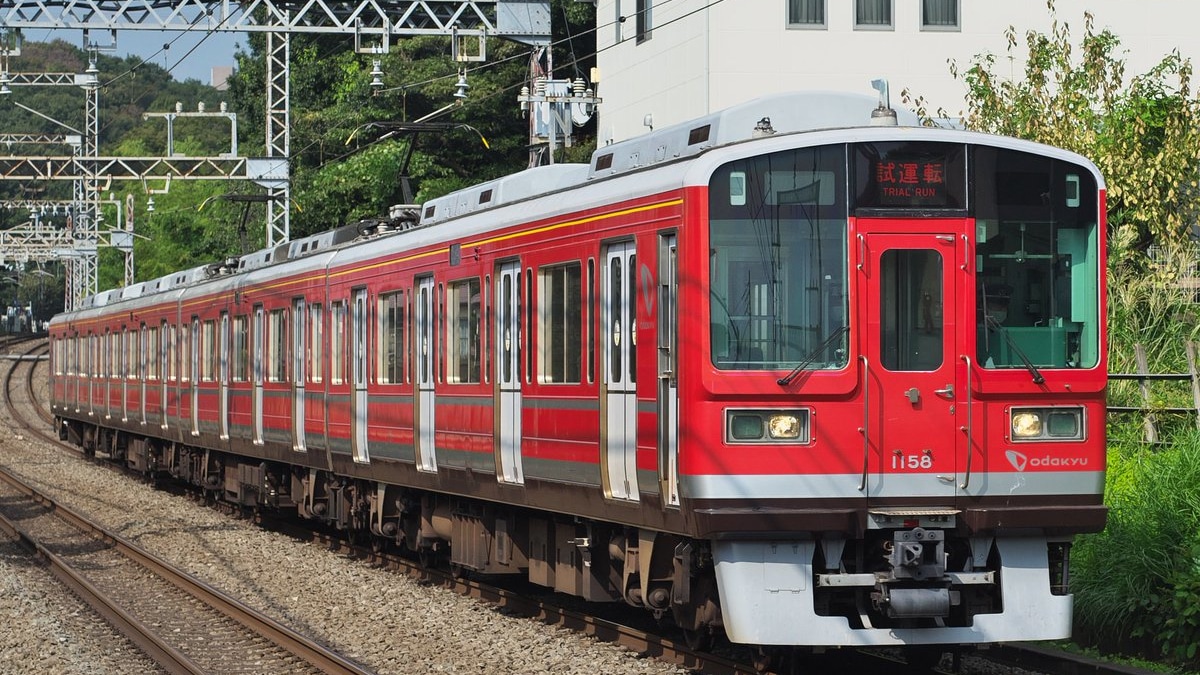 小田急】1000形1058F(1058×4)(ベルニナ塗装車)が小田急小田原線で試運転 |2nd-train鉄道ニュース