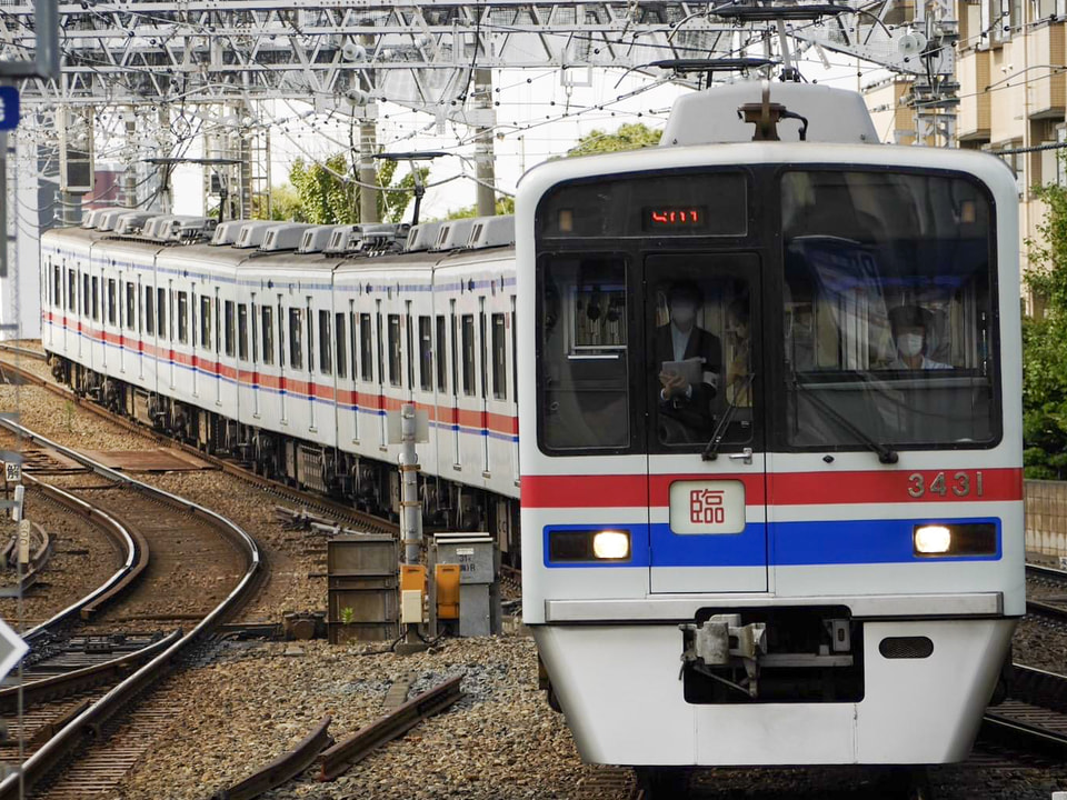 【京成】3400形スカイアクセス線疾走ツアーで3438編成・3448編成使用の団体臨時列車の拡大写真
