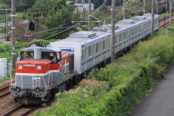 【メトロ】半蔵門線新型車両18000系18101F甲種輸送を古淵～町田間で撮影した写真