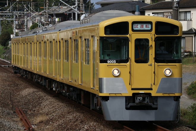 【西武】9000系9105F武蔵丘出場試運転を元加治駅で撮影した写真