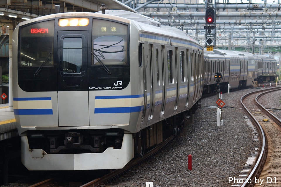 【JR東】E217系クラY-18編成 東京総合車両センター出場の拡大写真