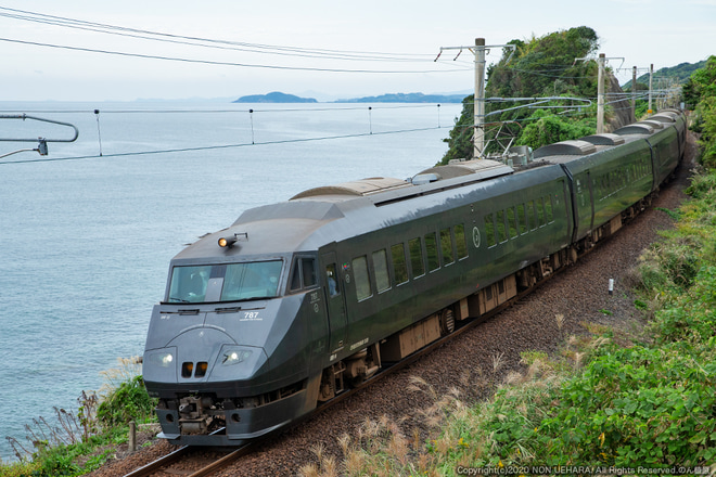【JR九】787系BM12編成が 肥薩おれんじ鉄道へを薩摩大川〜西方間で撮影した写真