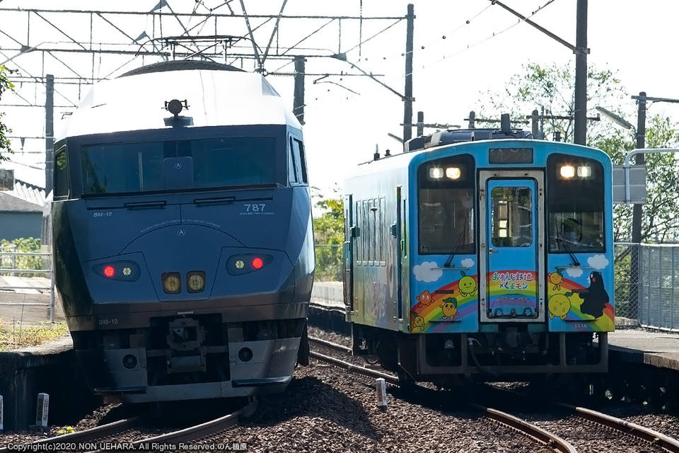 【JR九】787系BM12編成が 肥薩おれんじ鉄道への拡大写真