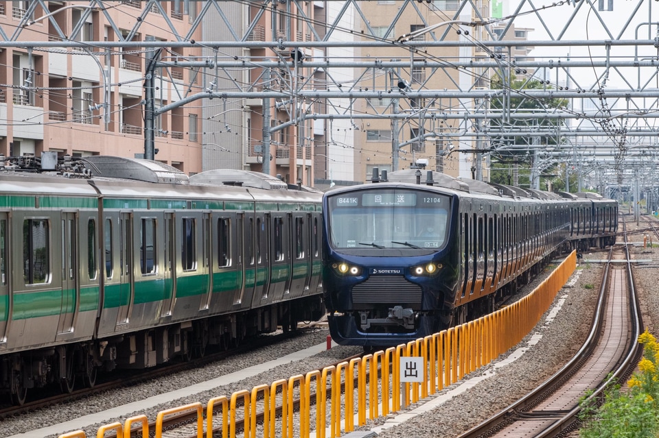【相鉄】12000系12104F(12104×10)が板橋駅電留線への拡大写真