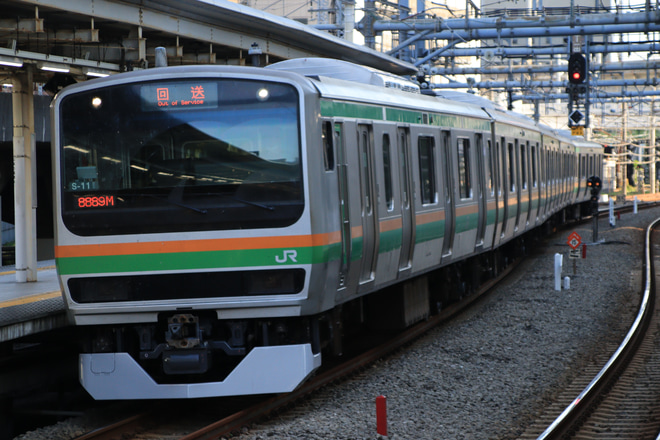 【JR東】E231系S-11編成東京総合車両センター出場回送を大崎駅で撮影した写真