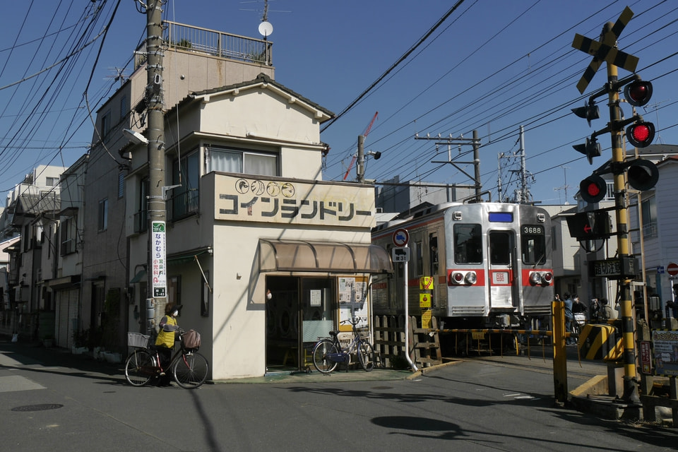 【京成】3600形リバイバルカラー金町線入線ツアーで3688編成(ファイヤーオレンジ)使用の団体臨時列車の拡大写真