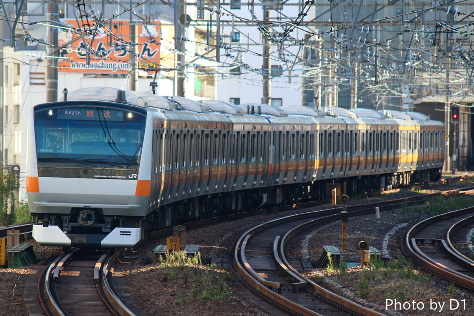 【JR東】E233系H53編成東京総合車両センター出場回送の拡大写真