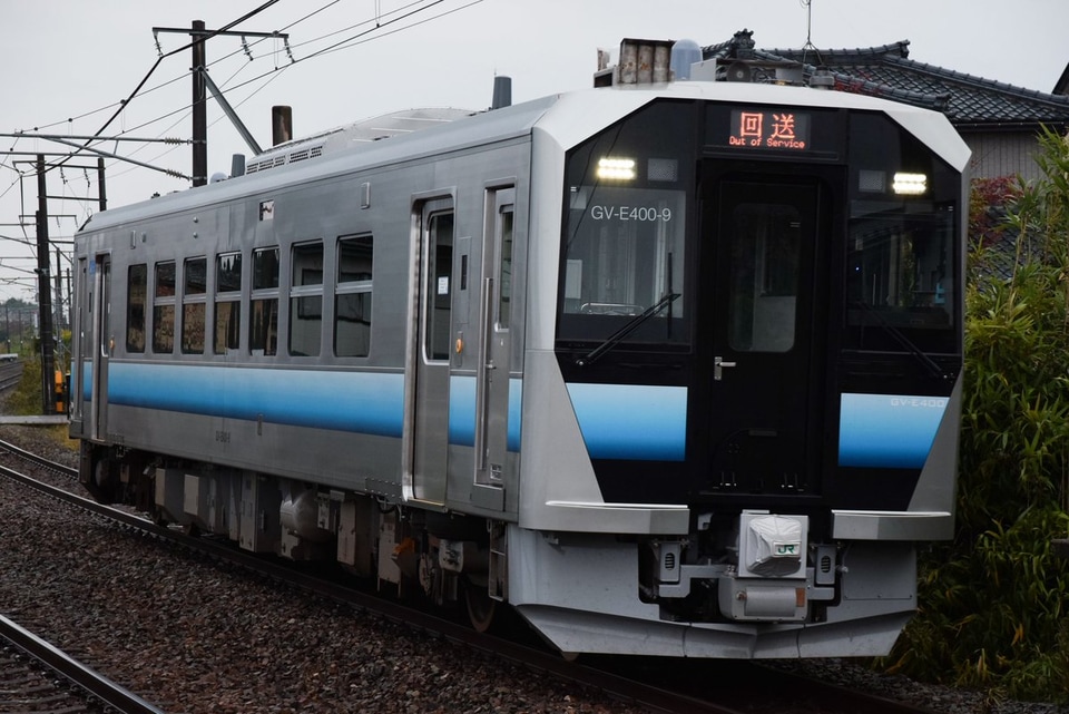 【JR東】秋田車両センター所属のGV-E400-9が高崎から新津運輸区への拡大写真