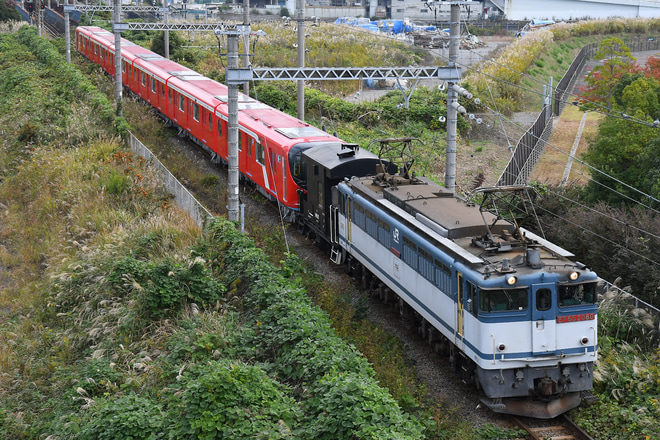 【メトロ】2000系2128F甲種輸送を東高島～桜木町間で撮影した写真