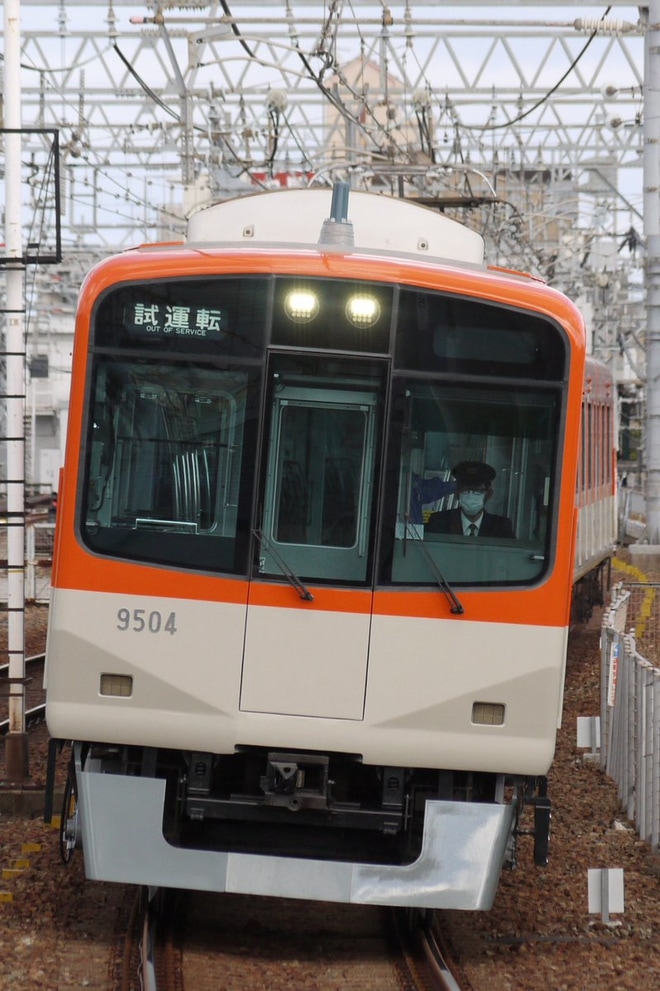 【阪神】9300系9503F神戸側ユニット出場試運転を不明で撮影した写真