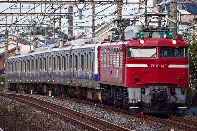 【JR東】E531系カツK453編成秋田総合車両センター出場配給を南柏駅で撮影した写真