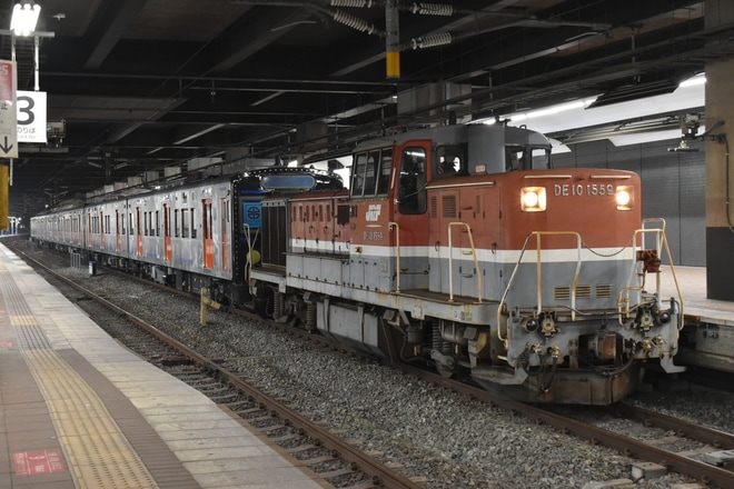 【JR九】YC1系6両(YC1-209/1209/208/1208/207/1207)甲種輸送を小倉駅で撮影した写真