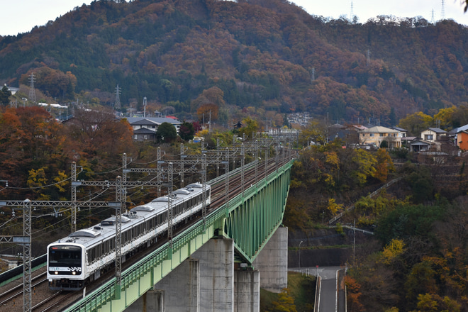 【JR東】209系在来線用試験電車MUE-Train 中央本線試運転を鳥沢～猿橋間で撮影した写真