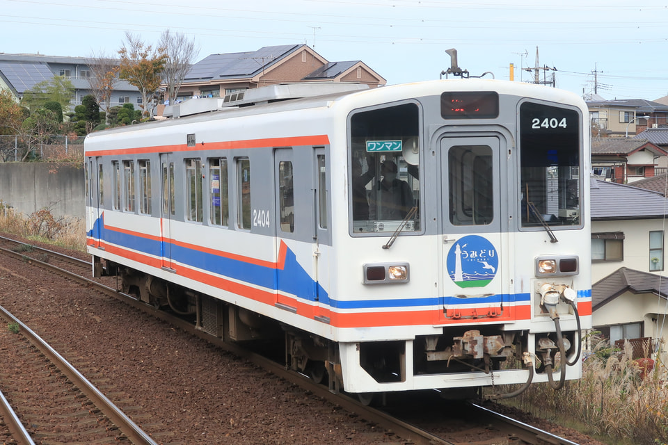 【関鉄】「電車を止めるな!」特別企画として銚子電鉄「うみどり」ヘッドマーク掲出の拡大写真