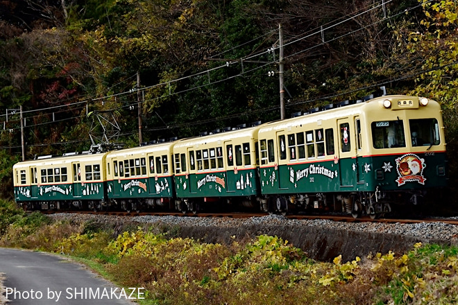 【三岐】北勢線クリスマストレイン運転(2020)を麻生田～楚原間で撮影した写真