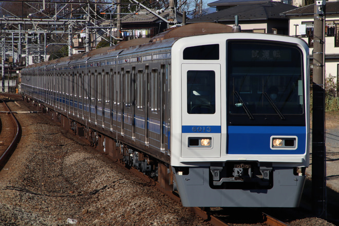【西武】6000系6113F武蔵丘車両検修場出場試運転を元加治駅で撮影した写真