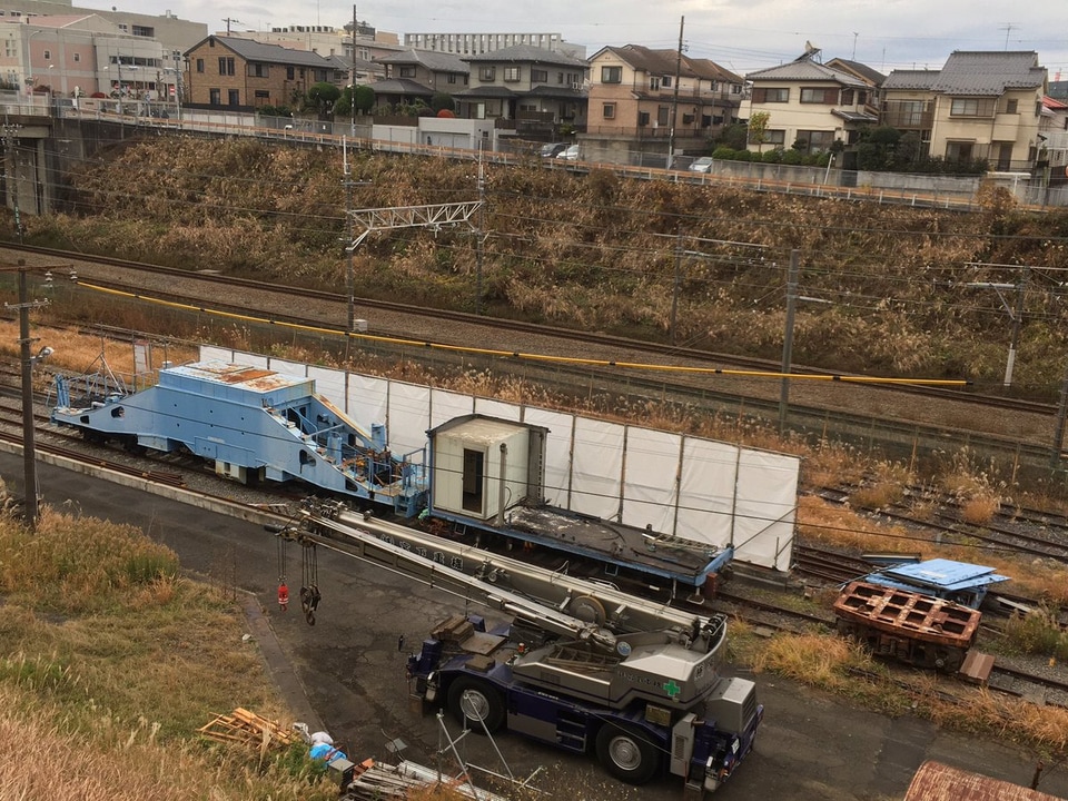 【JR総研】鉄道総研日野土木技術研究所のワムハチが解体の拡大写真