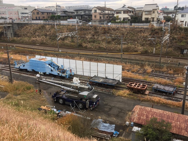 【JR総研】鉄道総研日野土木技術研究所のワムハチが解体を不明で撮影した写真