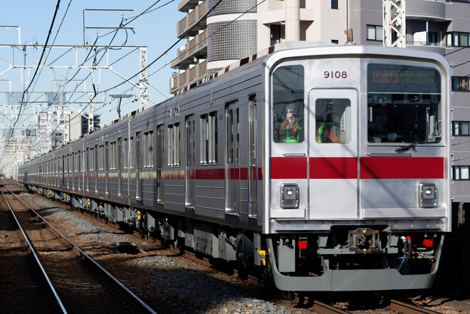 【東武】9000系9108F 南栗橋工場出場試運転を五反野駅で撮影した写真