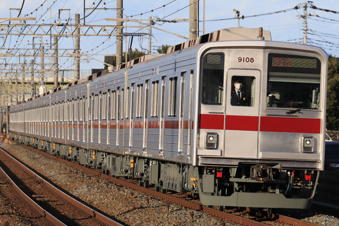 【東武】9000系9108F乗務員訓練を幸手～杉戸高野台間で撮影した写真