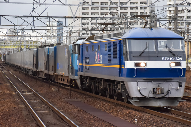 【JR貨】50レMc250-1故障に伴うEF210牽引の救援を熱田駅で撮影した写真