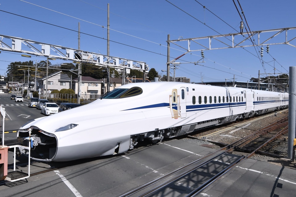 【JR海】新型新幹線N700S J0編成陸送・搬入の拡大写真