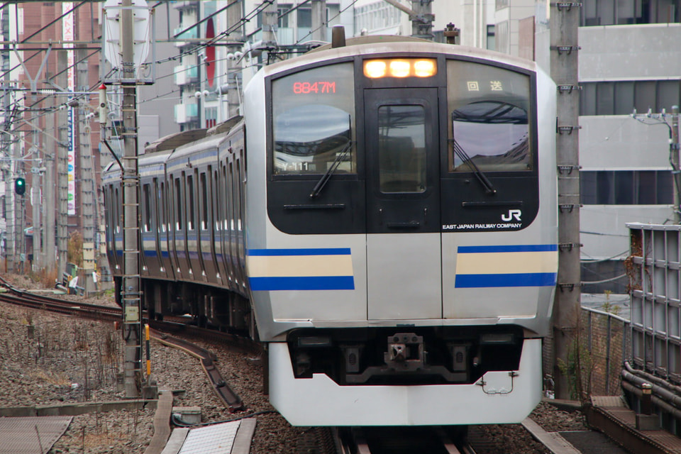 【JR東】E217系Y-111 編成東京総合車両センター入場回送の拡大写真