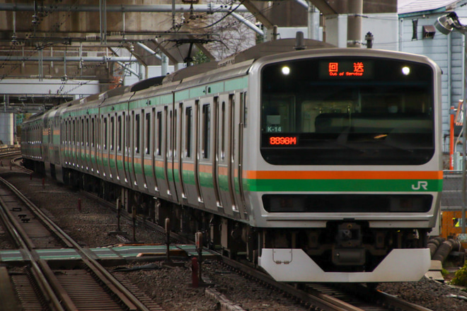 【JR東】E231系コツK-14編成東京総合車両センター入場回送を西大井駅で撮影した写真